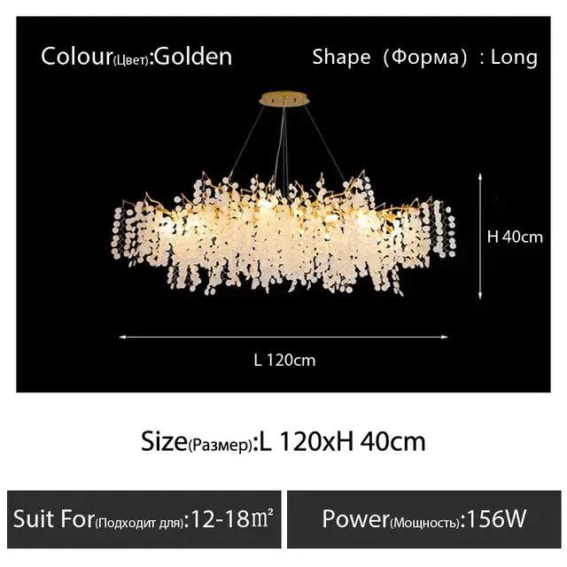 Gold Floral Chandelier