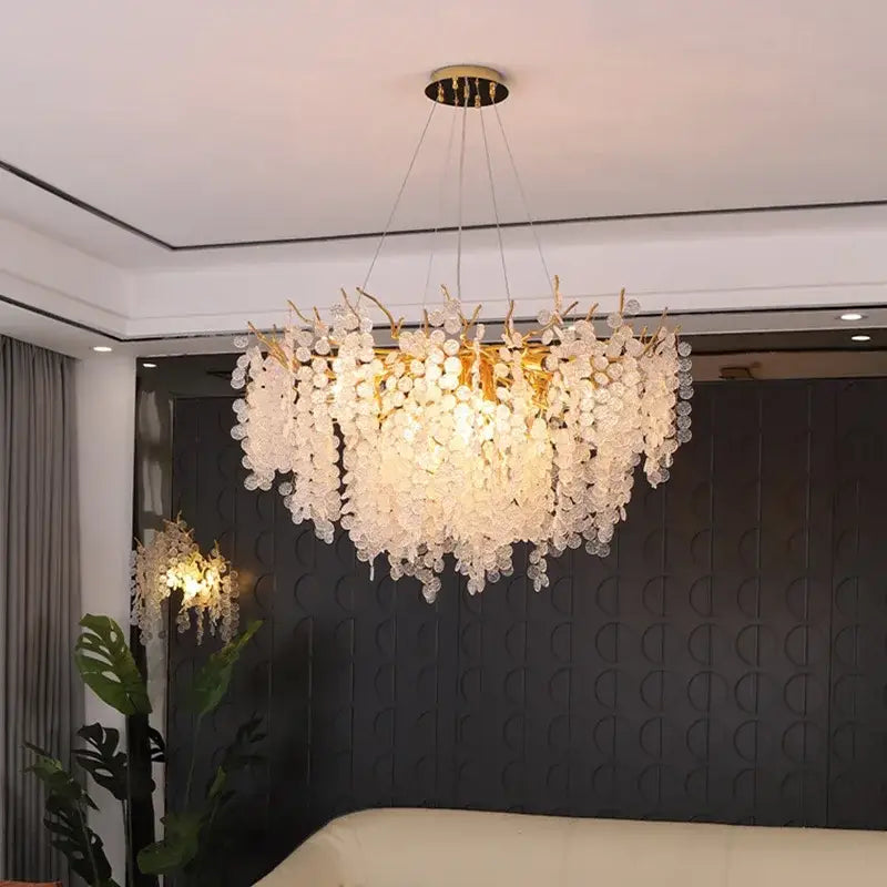 Gold Floral Chandelier