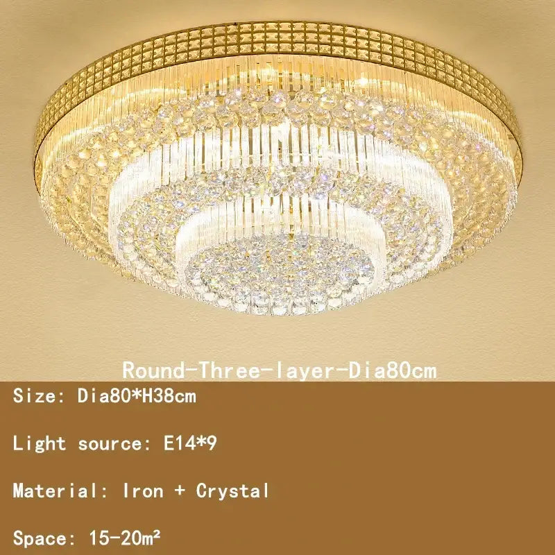 Gold Tiered Ceiling Lamp