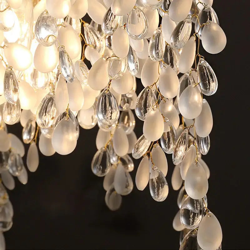 Gold Crystal LED Chandelier Linear 150cm