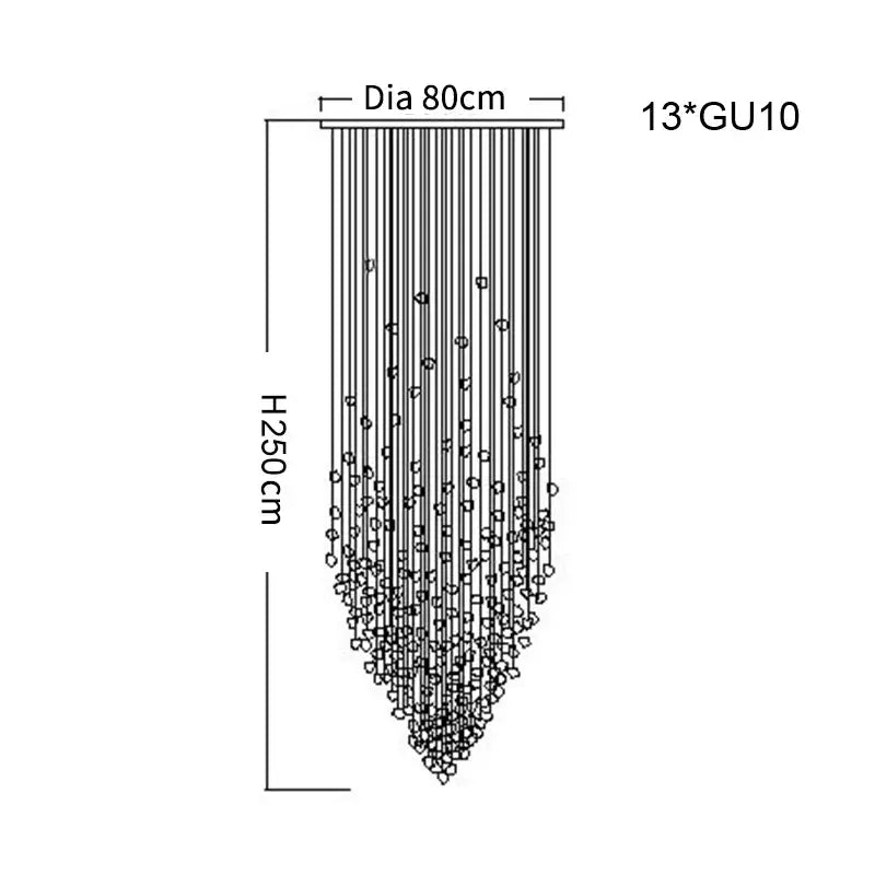 Glass Crystal Staircase Light
