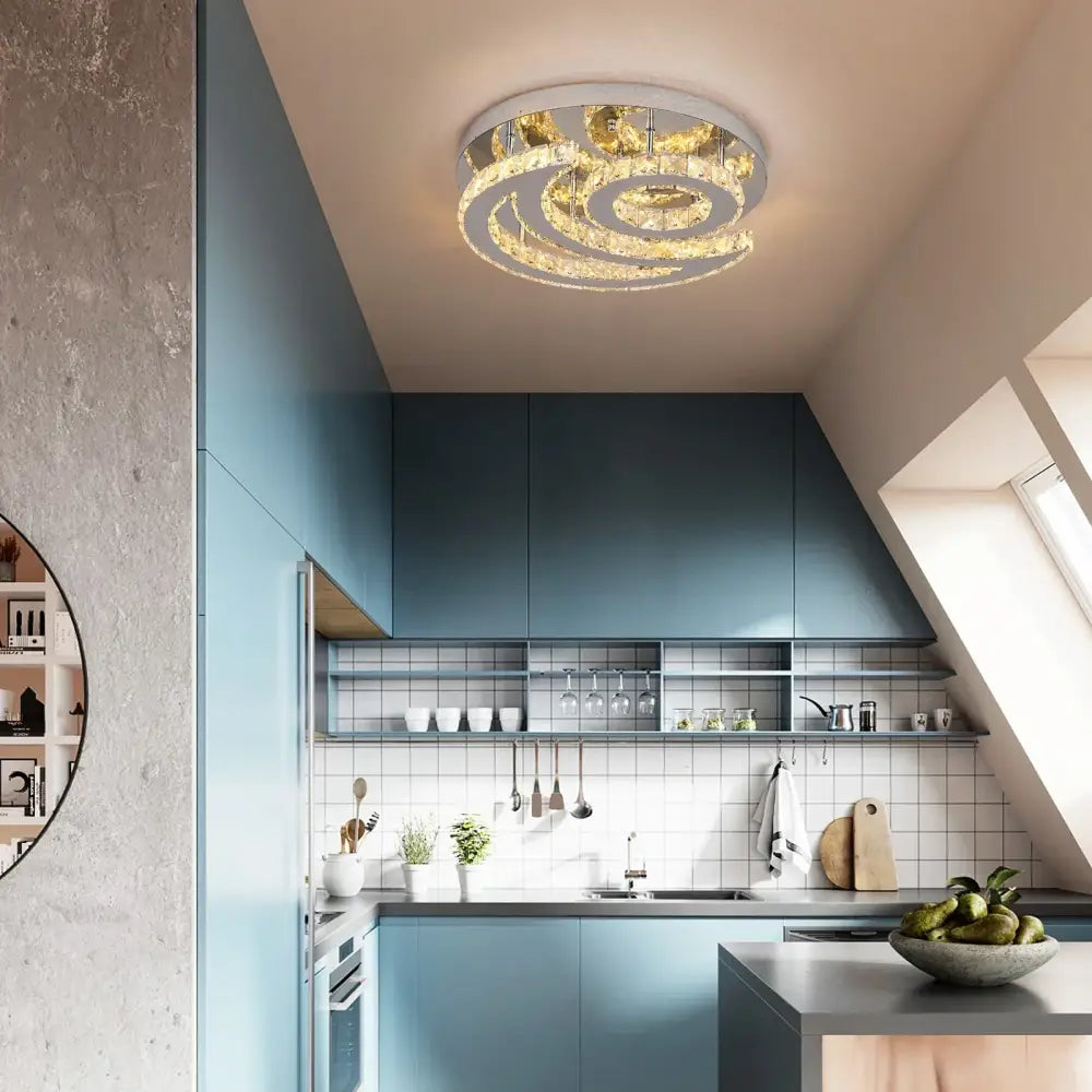 Spiral Crystal Chandelier