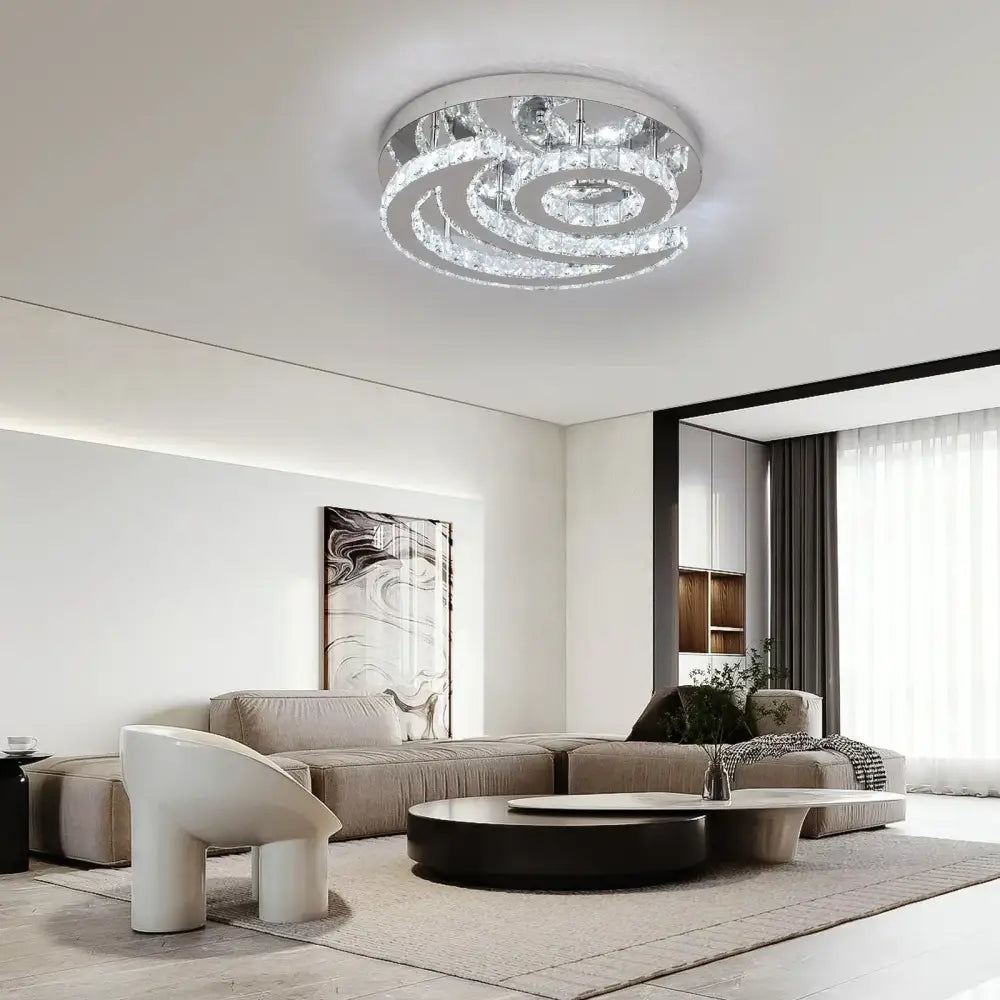 Spiral Crystal Chandelier