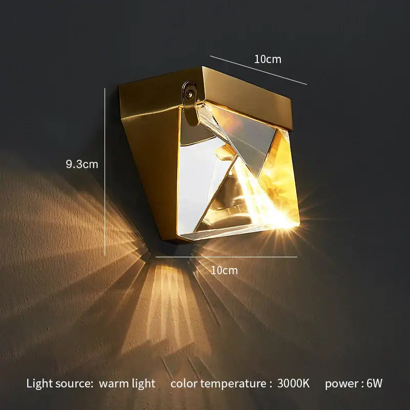 Gold Geometric Wall Light