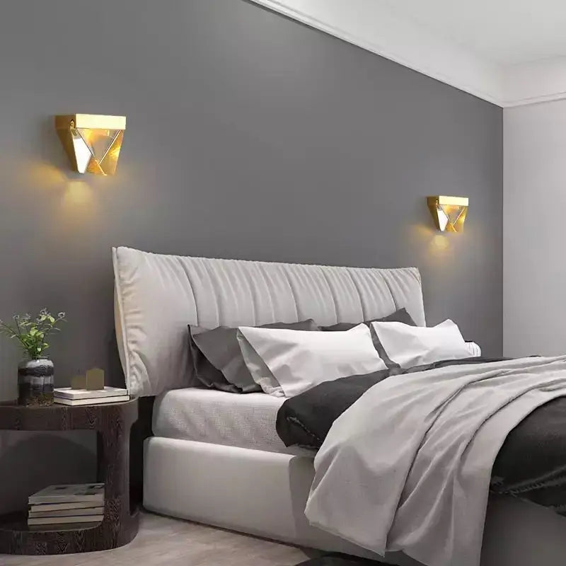 Gold Geometric Wall Light