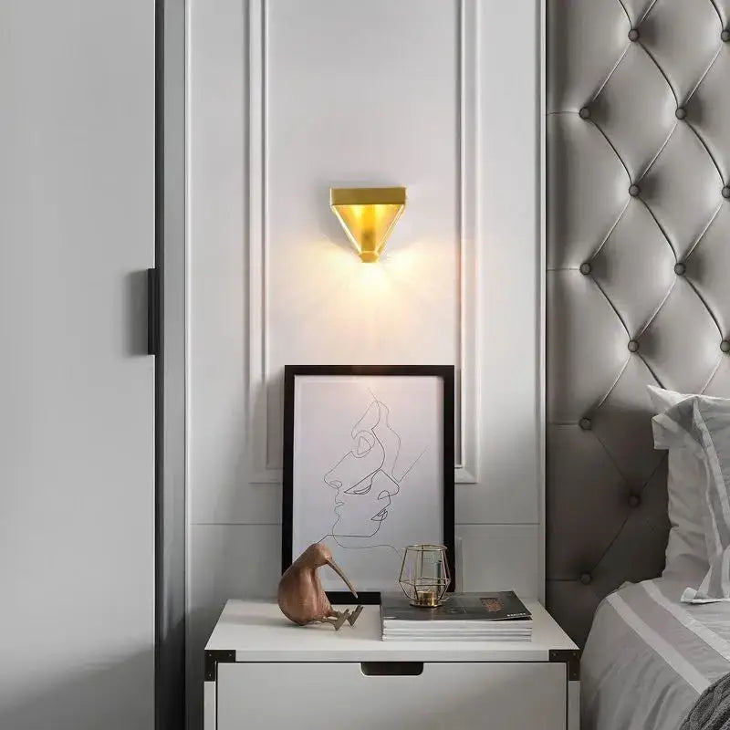 Gold Geometric Wall Light