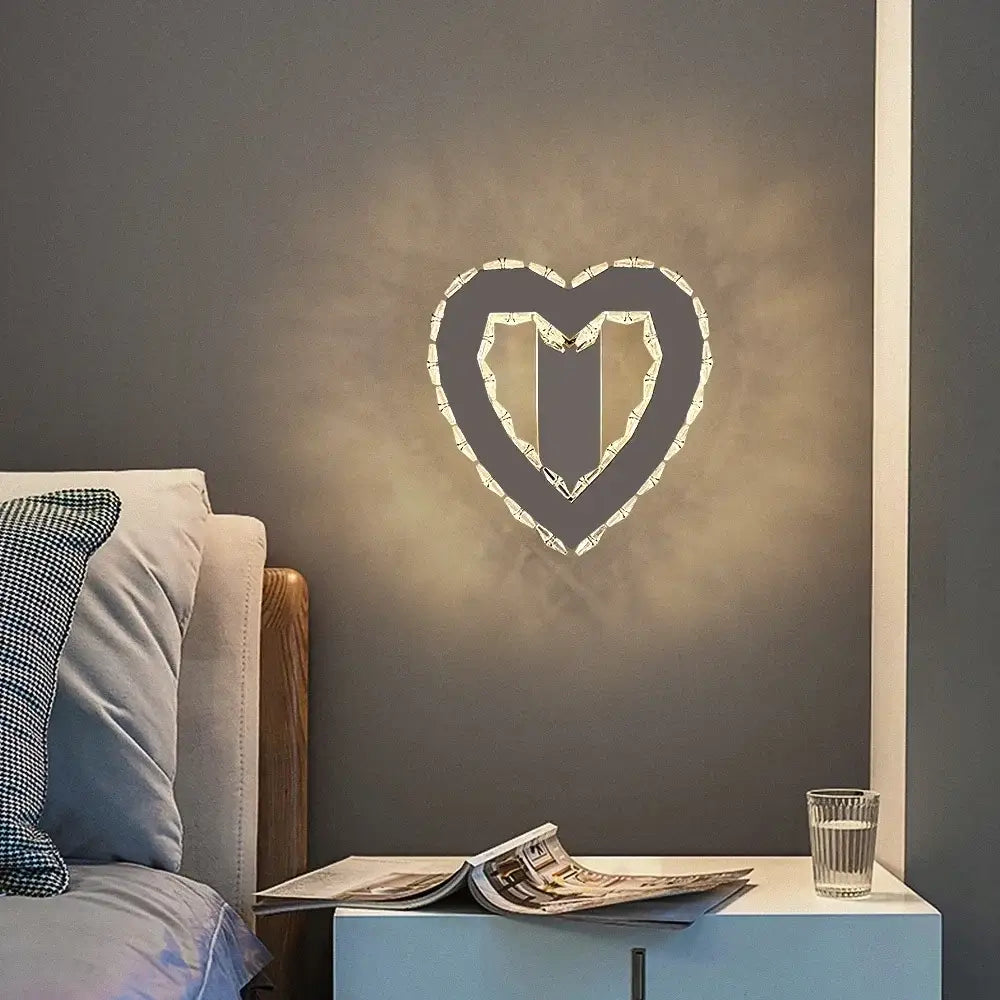 Crystal Heart Wall Sconce