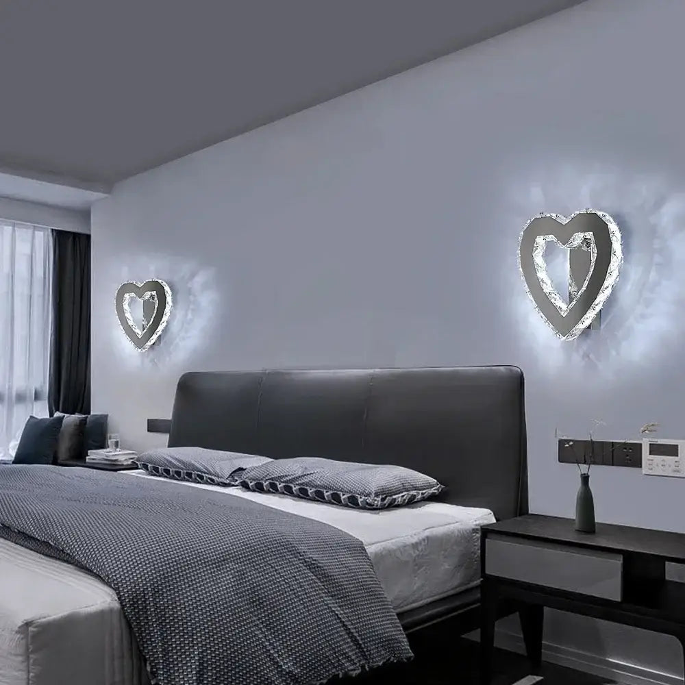 Crystal Heart Wall Sconce