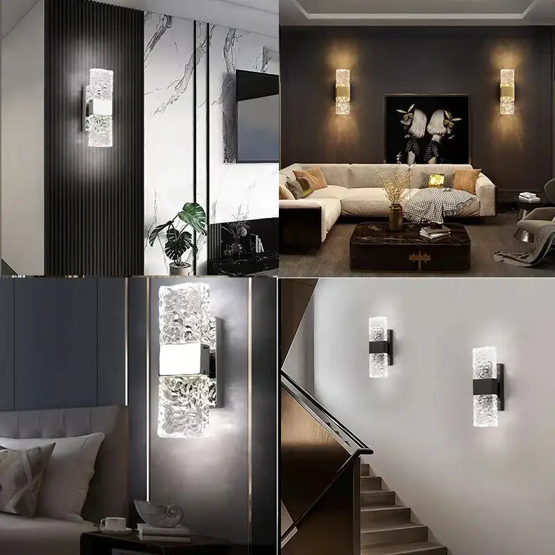 Chrome Glass LED Sconce