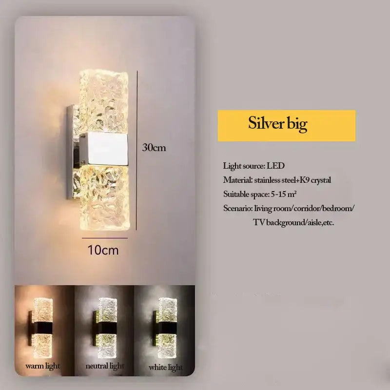 Chrome Glass LED Sconce