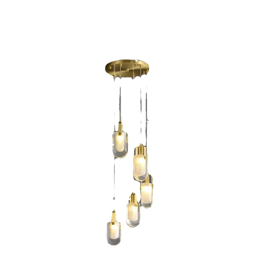 Gold Crystal Loft Chandelier 23-Head Design