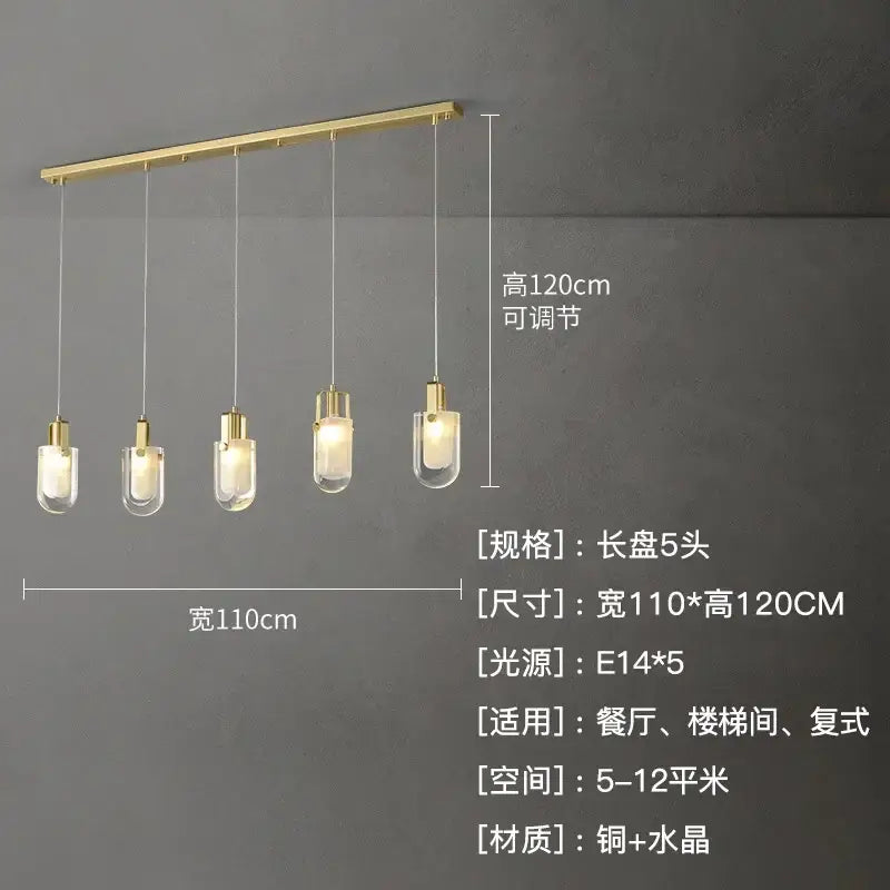 Gold Crystal Loft Chandelier 23-Head Design