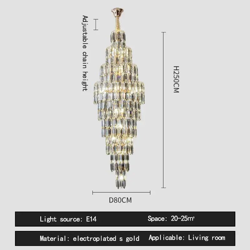 Crystal Spiral Pendant Light