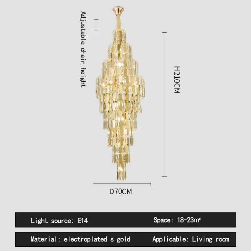 Crystal Spiral Pendant Light
