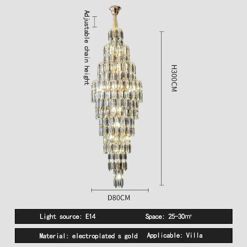 Crystal Spiral Pendant Light