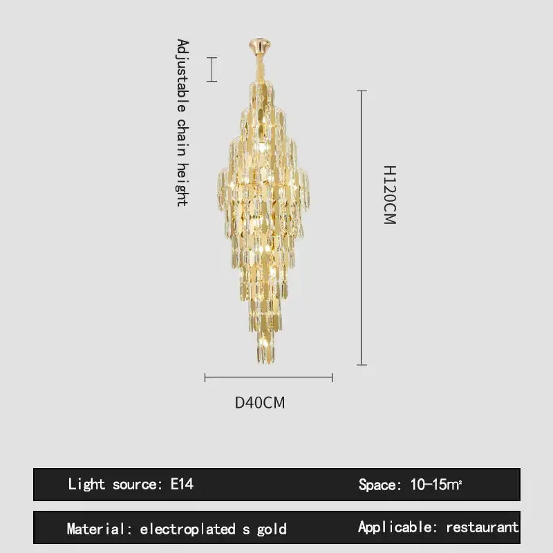 Crystal Spiral Pendant Light