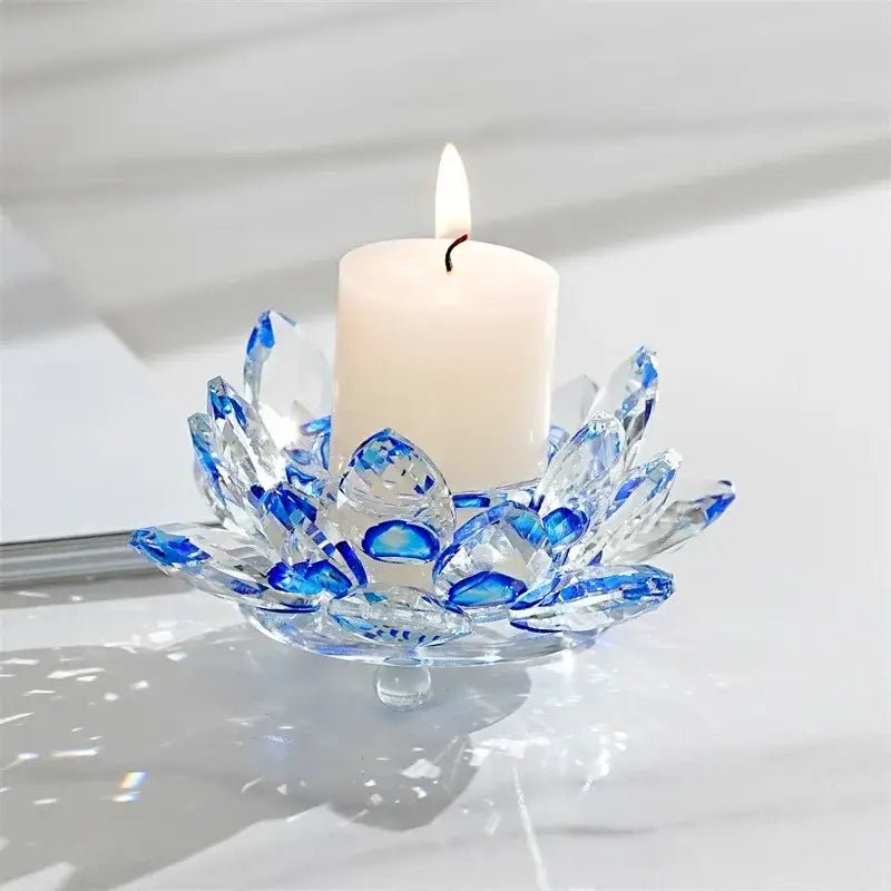 Crystal Lotus Candle Holder