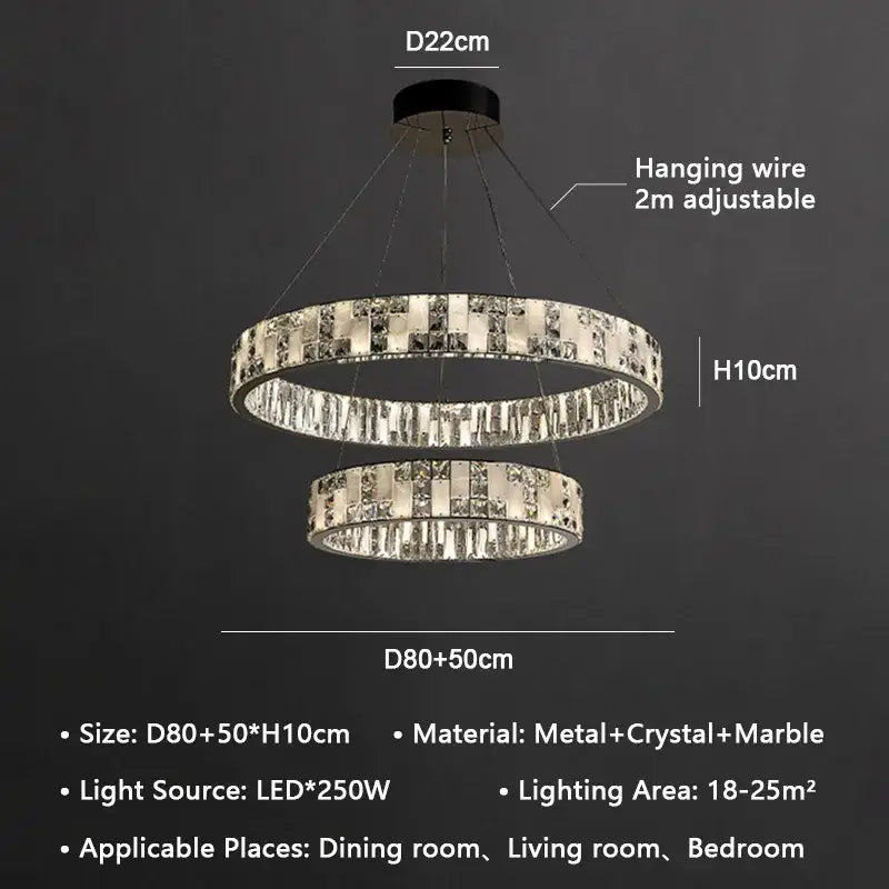 Crystal Circle Pendant Light
