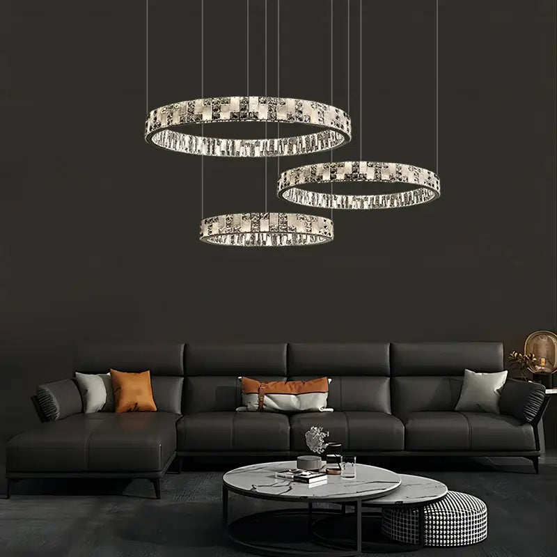 Crystal Circle Pendant Light