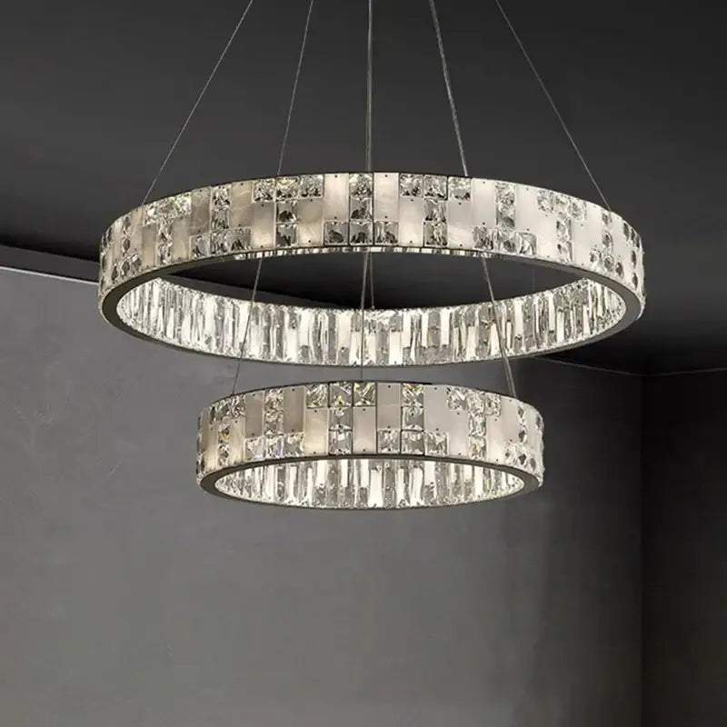 Crystal Circle Pendant Light