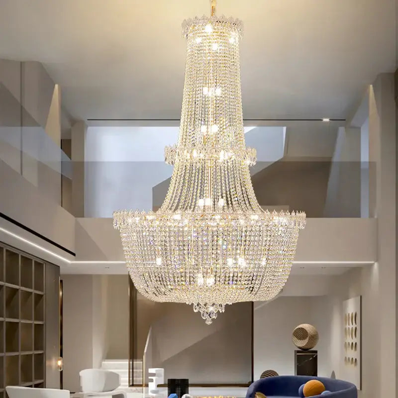 Crystal Luxe Multi-Tier Chandelier