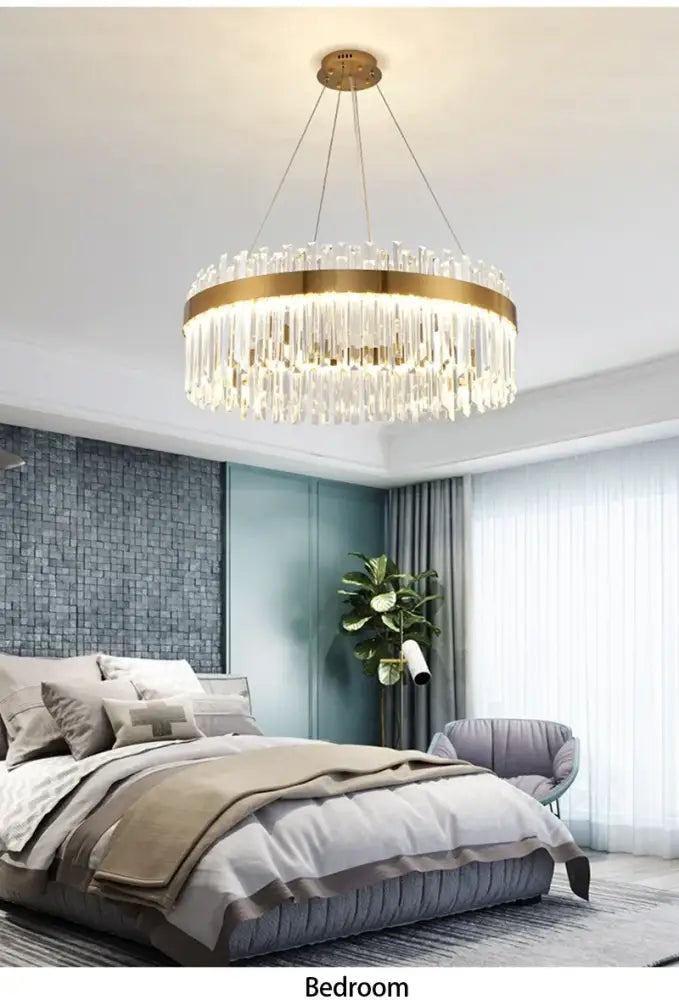 Gold Crystal Ceiling Light