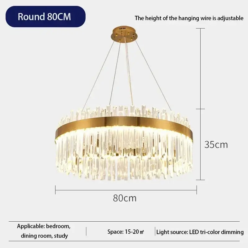 Gold Crystal Ceiling Light