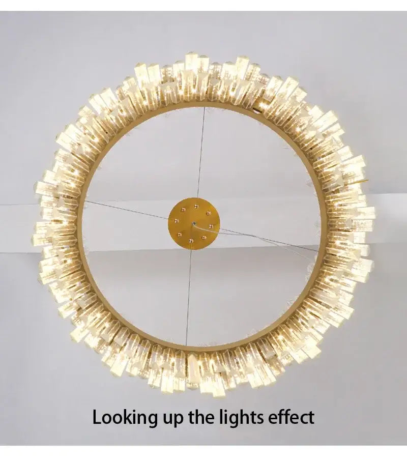 Gold Crystal Ceiling Light