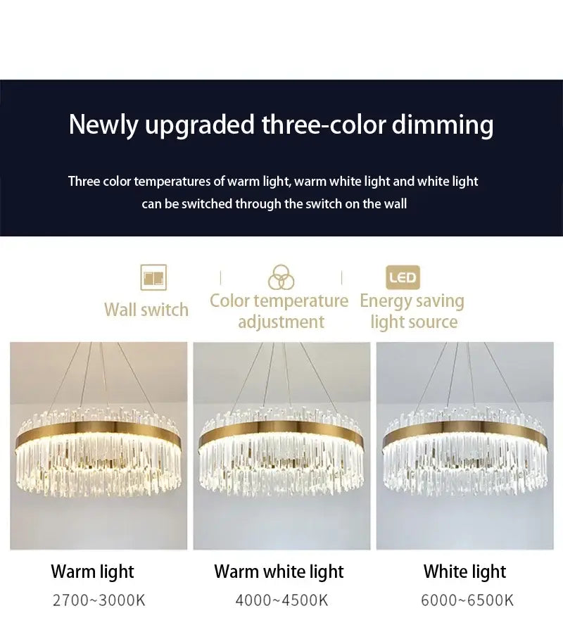 Gold Crystal Ceiling Light