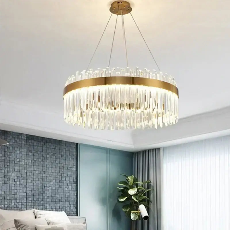 Gold Crystal Ceiling Light