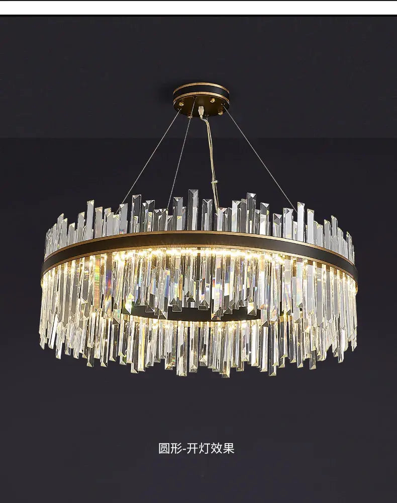 Gold Crystal Ceiling Light