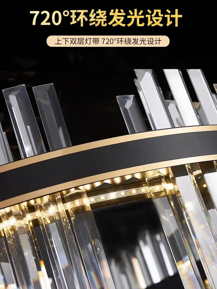 Gold Crystal Ceiling Light