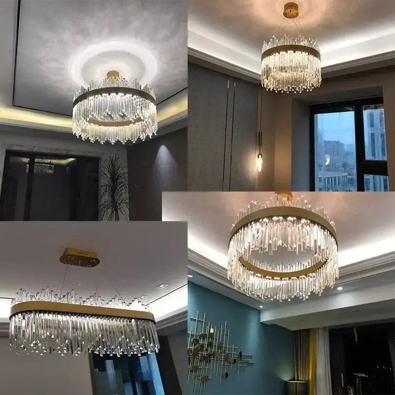 Gold Crystal Ceiling Light