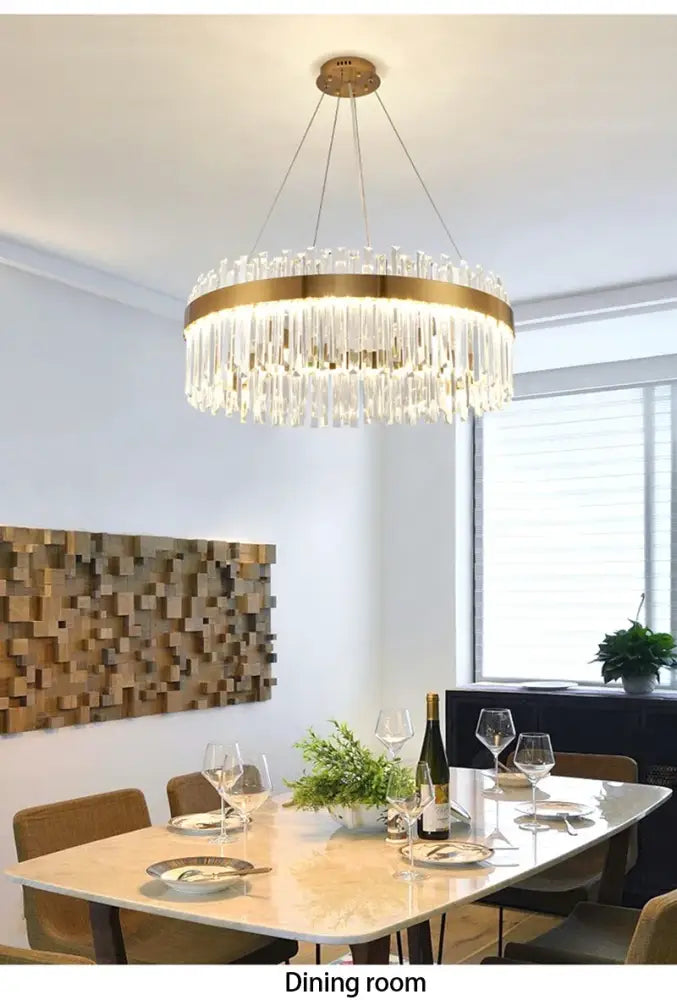Gold Crystal Ceiling Light