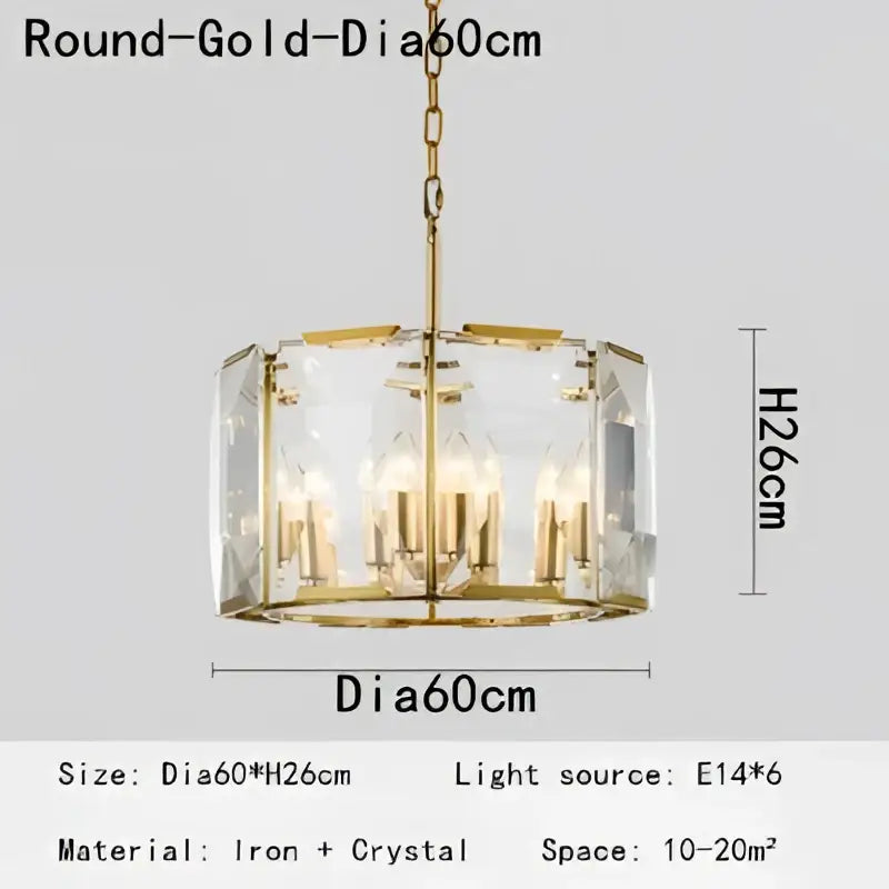 Gold Crystal Pendant