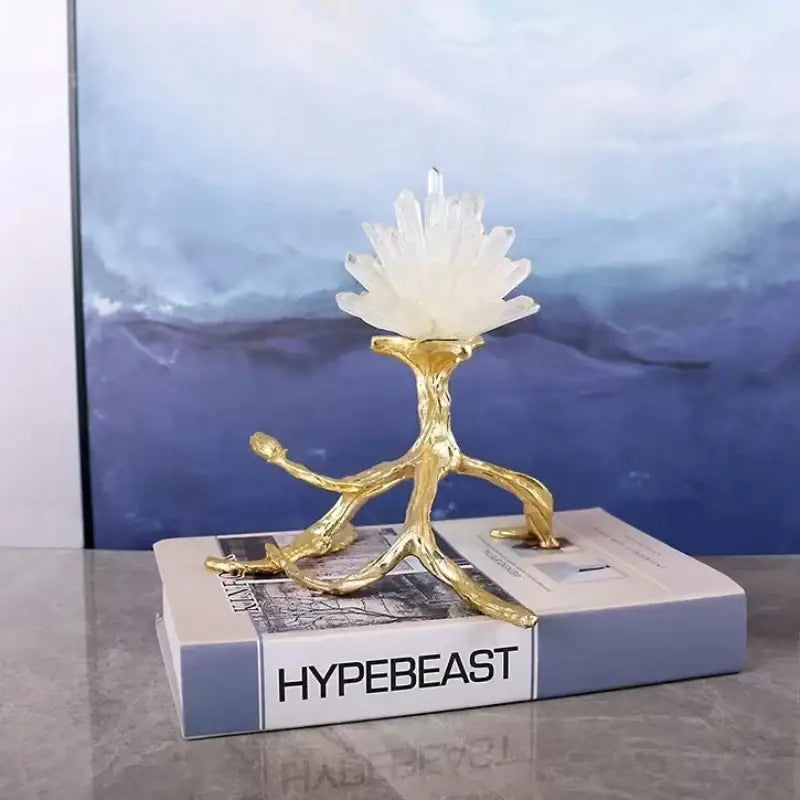 Golden Bird Tree Sculpture
