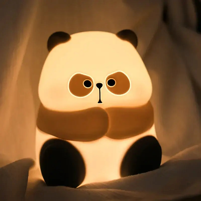 White Black Panda Night Light