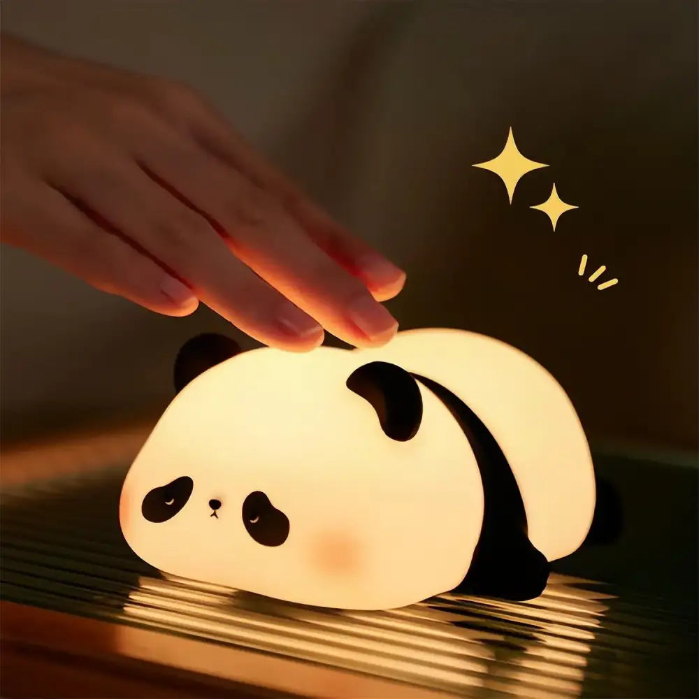 White Black Panda Night Light