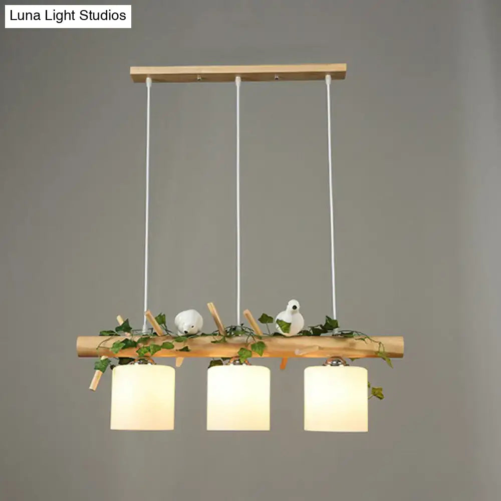 Bamboo Bird Pendant Light
