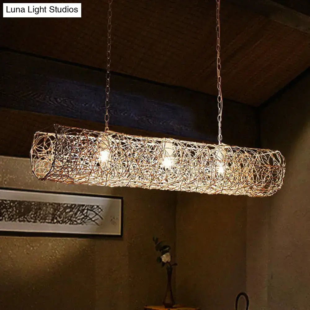 Rattan Island Pendant Light