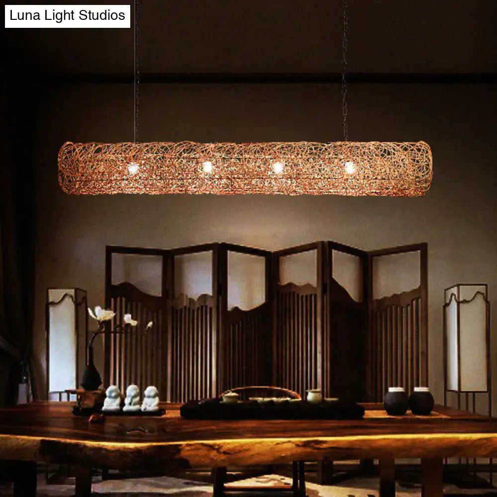 Rattan Island Pendant Light