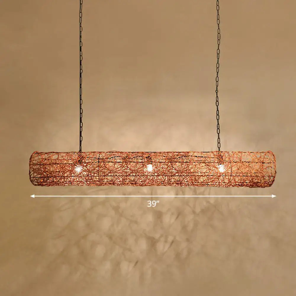 Rattan Island Pendant Light
