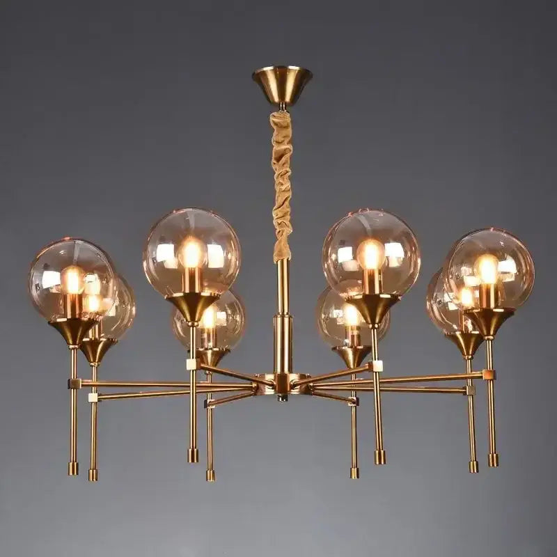 Smoked Glass Globe Chandelier