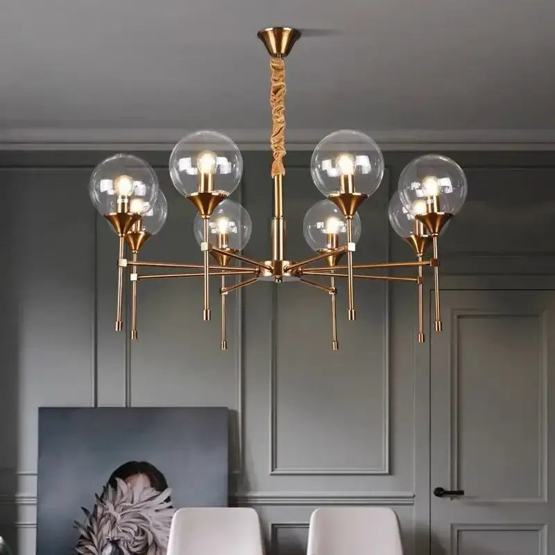 Smoked Glass Globe Chandelier