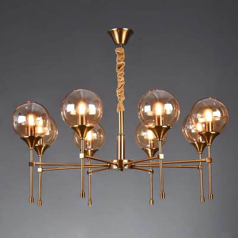Smoked Glass Globe Chandelier