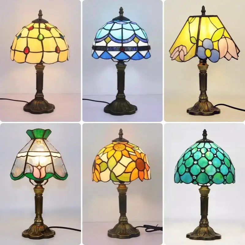 Baroque Stained Glass Table Lamp