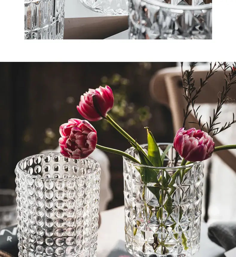 Crystal Glass Pedestal Vase