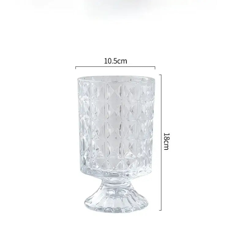 Crystal Glass Pedestal Vase