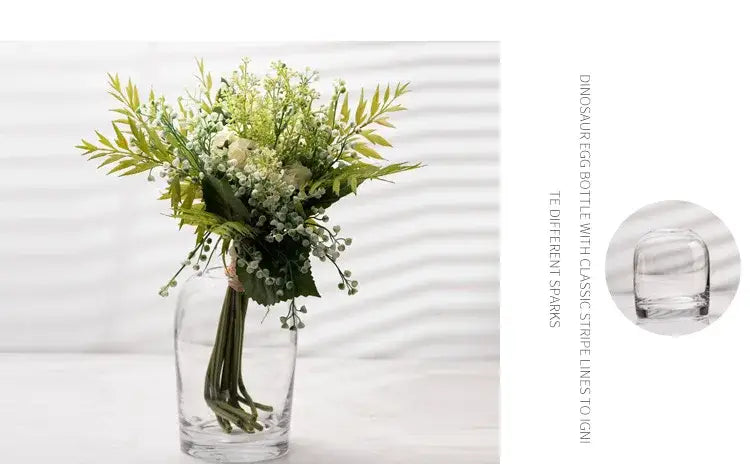 Gray Gradient Glass Vase Set