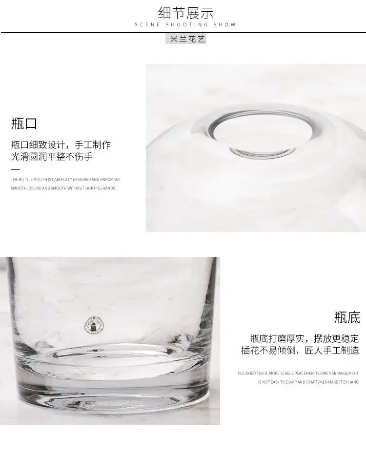 Gray Gradient Glass Vase Set